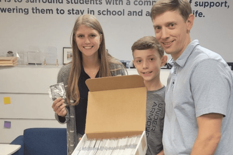 Father and son donate baseball cards to CIS